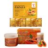 NutriGlow NATURAL'S Advance Pro Formula Papaya Facial Kit 60gm & Papaya Bleach For Anti Blemish, Pigmentation & Even Tone Correction - 43gm 2 Items