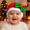 Christmas Baby Hat With Cute Bowknot, Infant Woolen Hat, Fall And Winter Warm Children's Knitted Hat