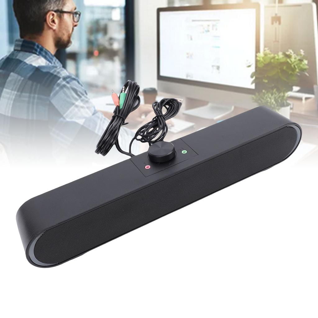 Computer Speaker Compact Immersive 3D Sound USB Speaker with Ambient Lights 3.5mm   for Laptop