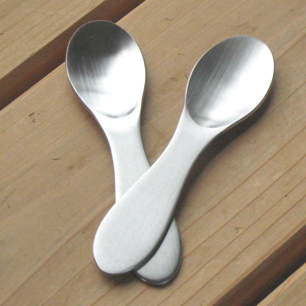 Nagao Caviar Spoon Stainless Set of Made In Japan Petite, 18-8 Steel, 2,
