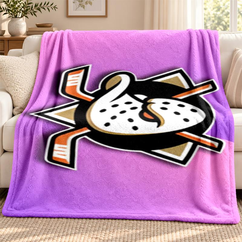 Anaheim Ducks blanket Flannel Blanket Soft Cozy Plush Throw for Sofa Bed Lightweight Home Decoration Outdoor camping