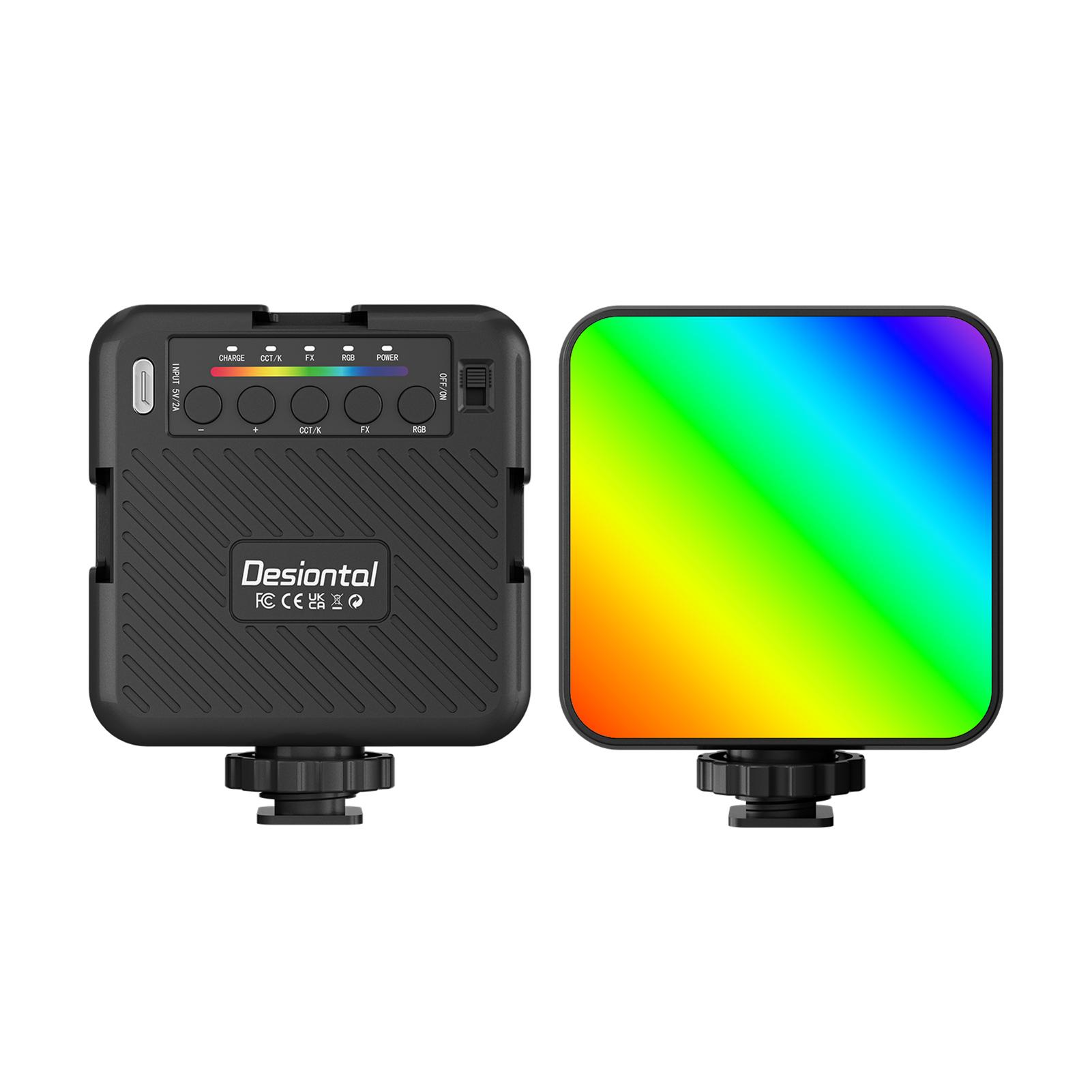 

Desiontal iReal X1 Pocket RGB Видеосвет Свет для видеоконференций Светодиодный заполняющий свет 3000K-4800K-6500K чёрный