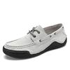 Men's shoes spring casual flat leather shoes men's daily one-pedal shoes men's large size outdoor black business shoes men