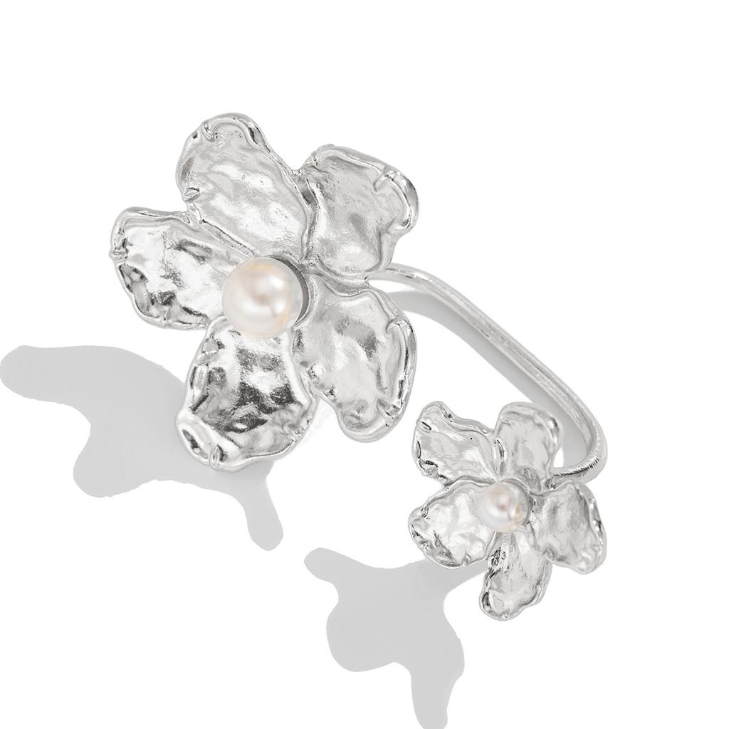 DIEZI Korean Leaves Flower Hollow Geometric Knuckle Rings For Women Fashion Gold Silver Color Metal Joint Ring Gift Jewelry