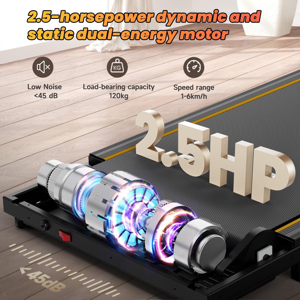 JT31 Smart Walking Pad Treadmill with APP Control 1–6KM/H Speed LED Display Remote Control Compact Home Office Treadmill