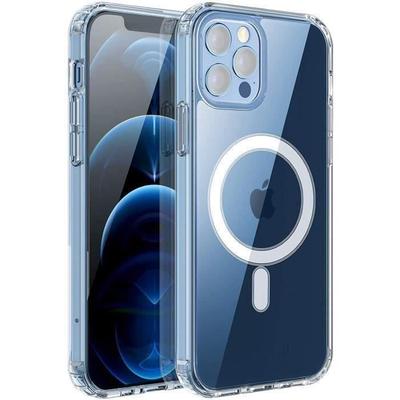 Protective Case - E.F.CONNECTION - for iPhone 13 Pro Max - Transparent - Flexible - Magnetic