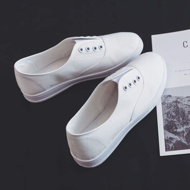 Canvas shoes spring lightweight soft-soled driving one-pedal cloth shoes