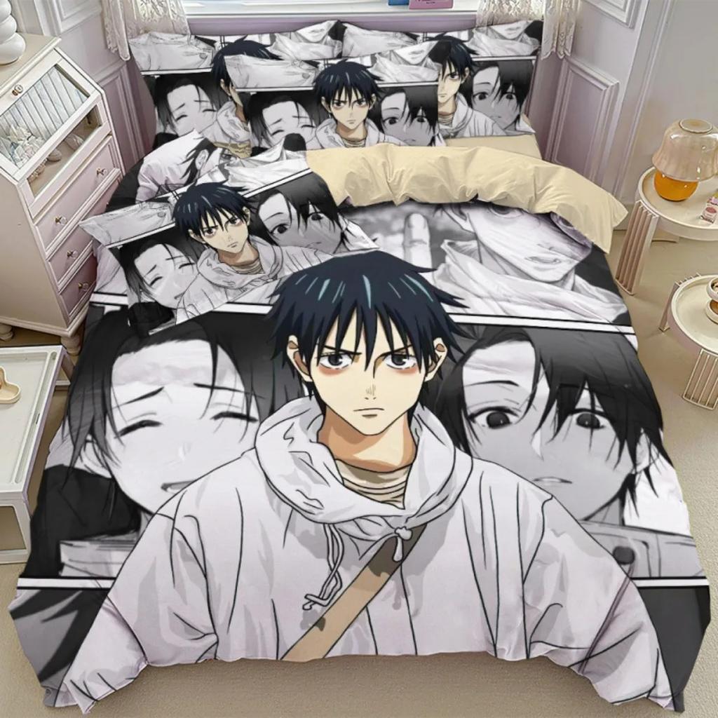 Comforter Anime Jujutsu Kaisen Bedding Set3D Hd Japan Famous Anime S Decor For Kids Teenagers Holiday Gift