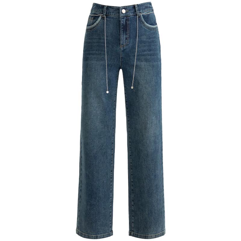 Mengshuya Women's High-Waist Straight Leg Jeans