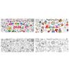 Safe User Friendly Doodles Paper Wall for Kids 76x183cm Waterproof Drawing Wall for Party DIY Decors Easy Storage