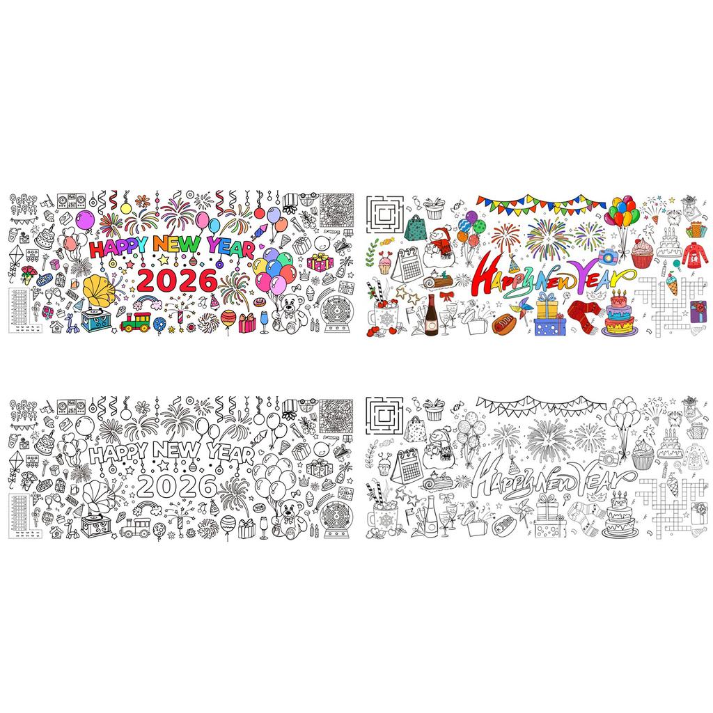 Safe User Friendly Doodles Paper Wall for Kids 76x183cm Waterproof Drawing Wall for Party DIY Decors Easy Storage