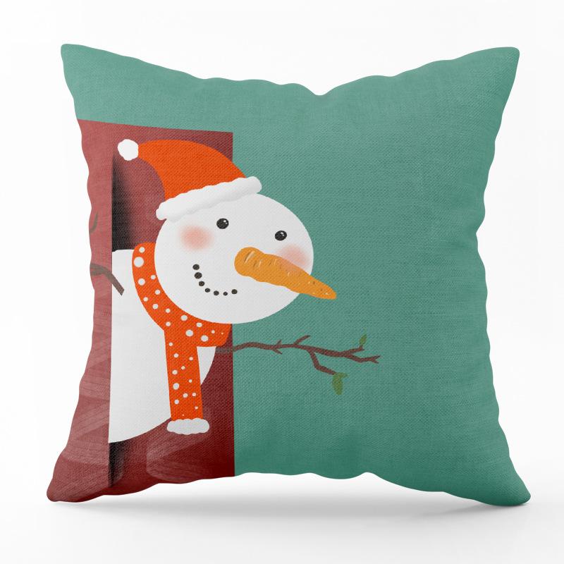 European and American New Year Christmas Printing Pattern Pillowcase Home Living Room Sofa Decoration Throw Pillow Pillowcase