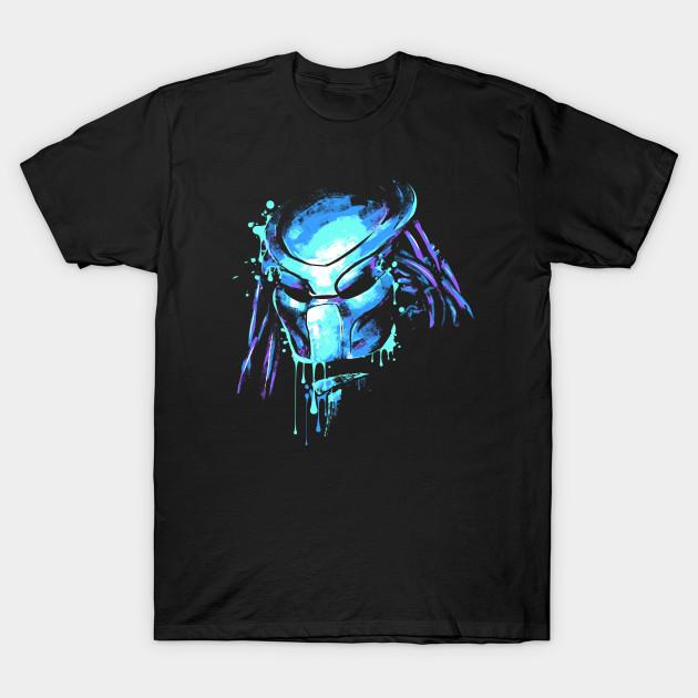 

Men Black Print T-shirt Colorul Predator No-Cut Transfer Paper Print Cotton Tshirt 4XL чорний