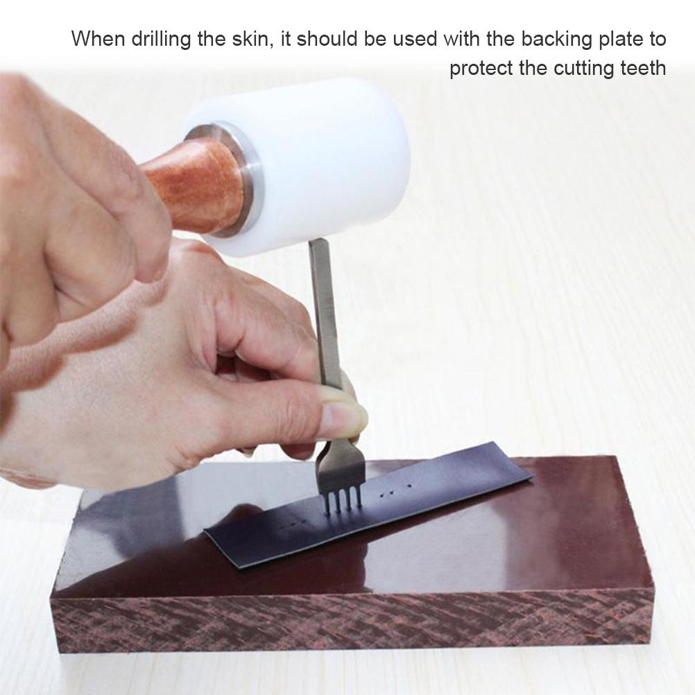3mm Leather Pricking Iron Diamond Chisel Punch Stitching Tool Kit for DIY Sewing