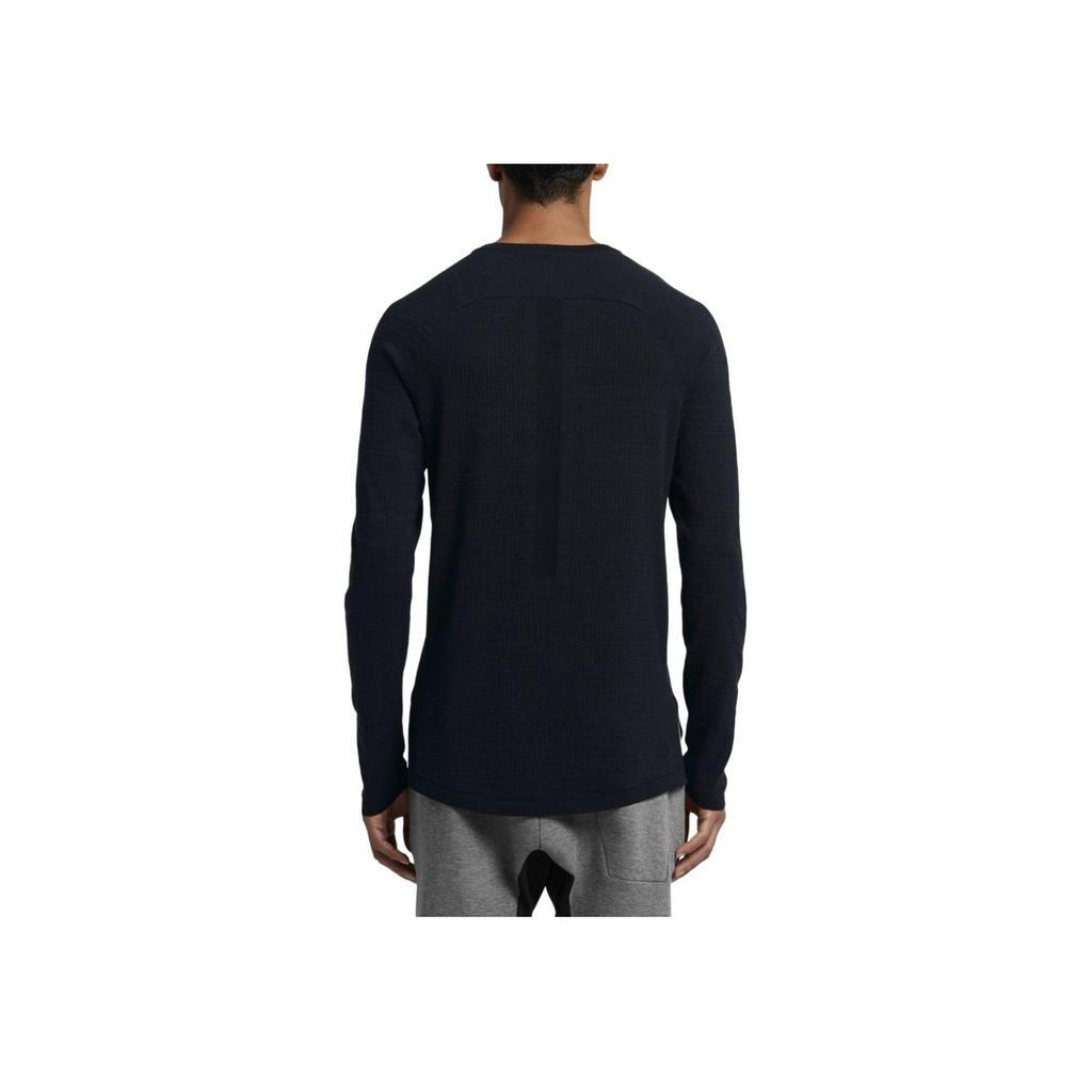 Nike Solid Color Crew Neck Long Sleeve Sweater Men sweater Black 832183-010