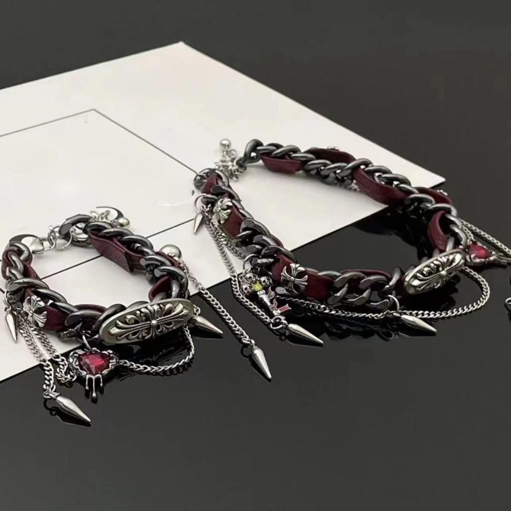 Neues heiß verkaufendes Wickel-Heavy-Metal-Punk-Nischen-Liebesarmband