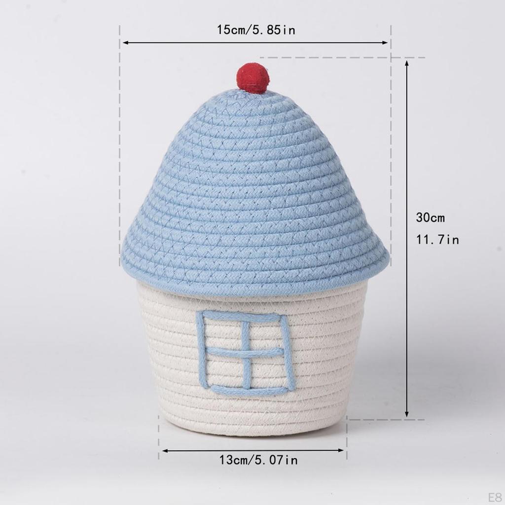 Cotton Rope Woven Basket Desktop Organizer Creative Decorative Home Supplies Organiser Snack Holder