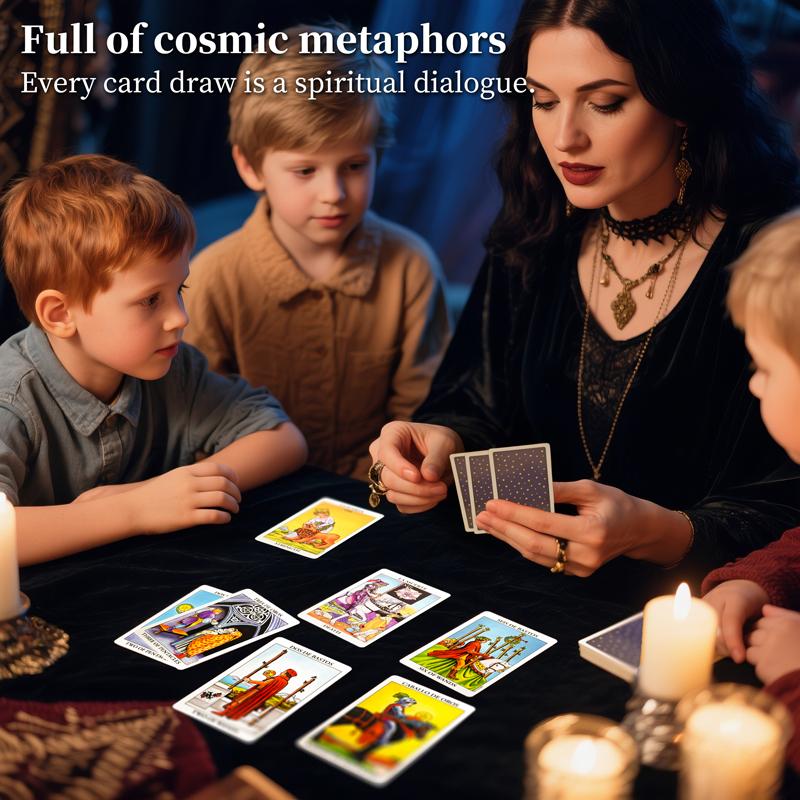 Klassisches Tarot-Karten-Orakel-Deck Für Anfänger Divination Tisch-Brettspiele Familienunterhaltung Schicksals-Divinations-Kartenspiel