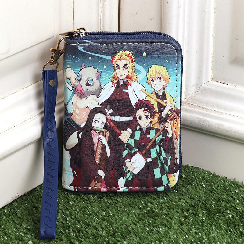 Japan Cartoon Comics Demon Slayer Merchandise Kleine Geldbörsen für Männer und Frauen Münzbörsen 7542