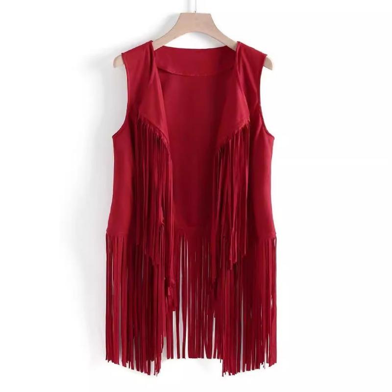 Women's Spring and Summer Thin Fringe Horse Clip Women Slim Slim Sleeveless Vest Top