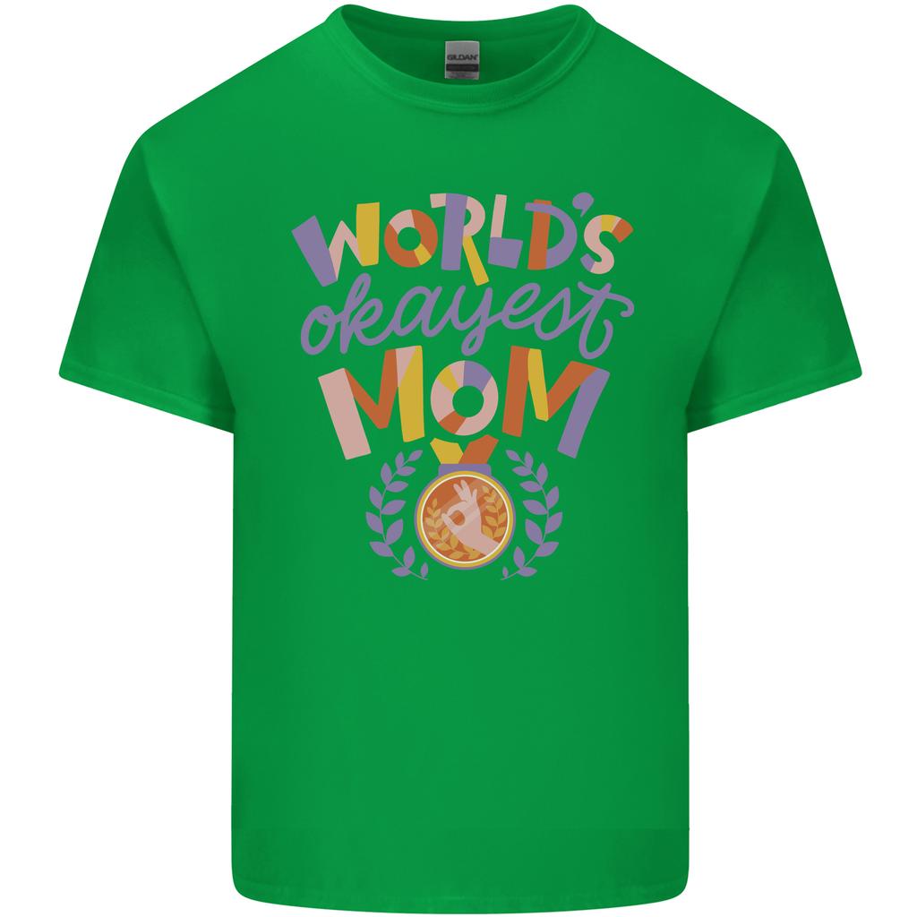 Worlds Okayest Mom Mothers Day Mummy Unisexs Light Cotton TShirt