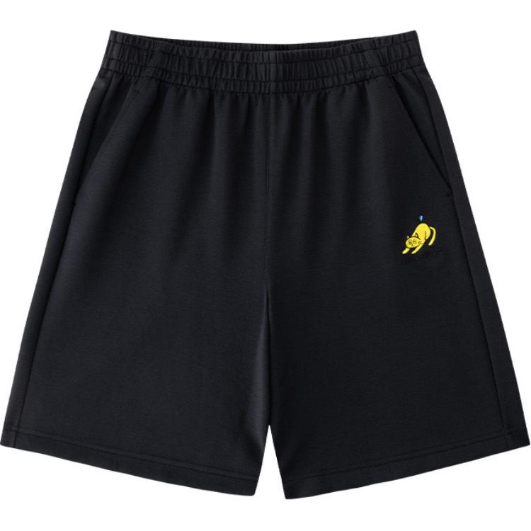 

Anta Супер удобные спортивные простые мультяшные принты с животными, женские шорты с пятью точками, черные 162438337U-4 L