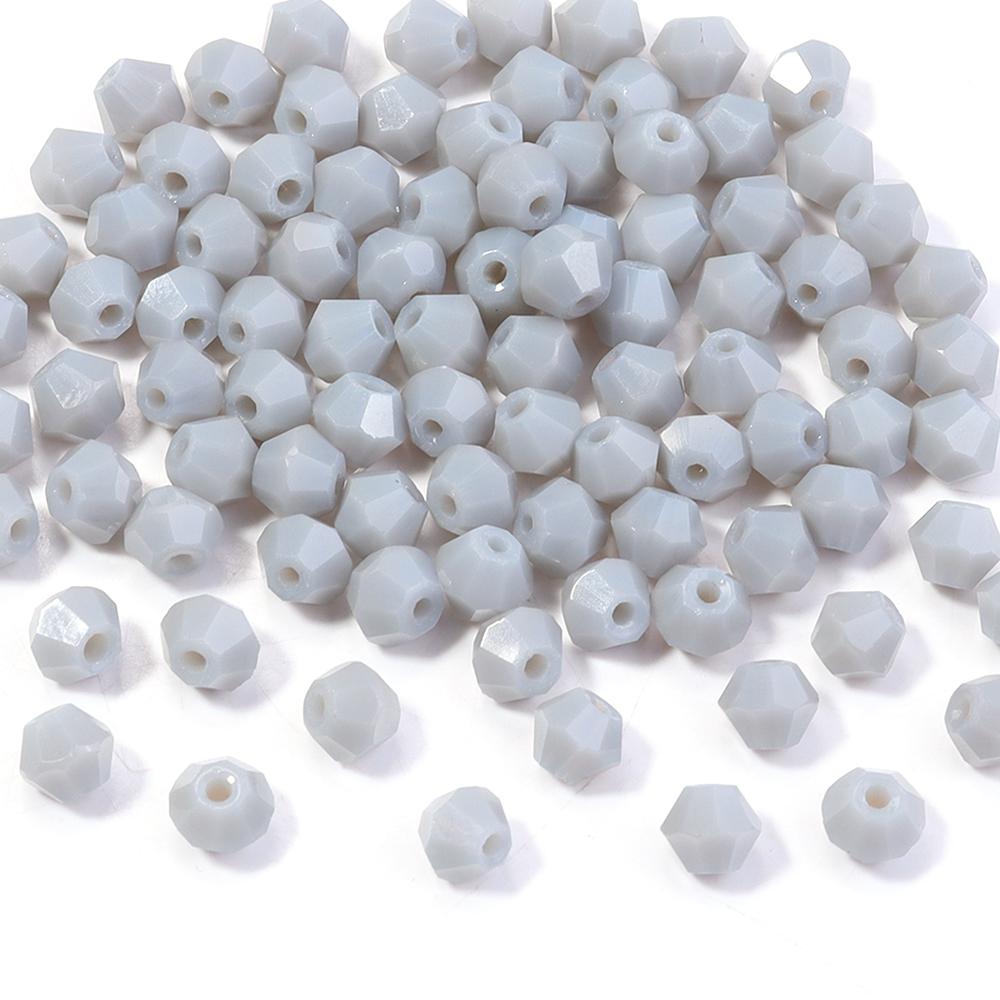 200pcs/lot 4mm Colorful Glass Crystal Beads Bicone Beads Loose Spacer Beads For Jewelry Making DIY Bracelet Necklace Accessories