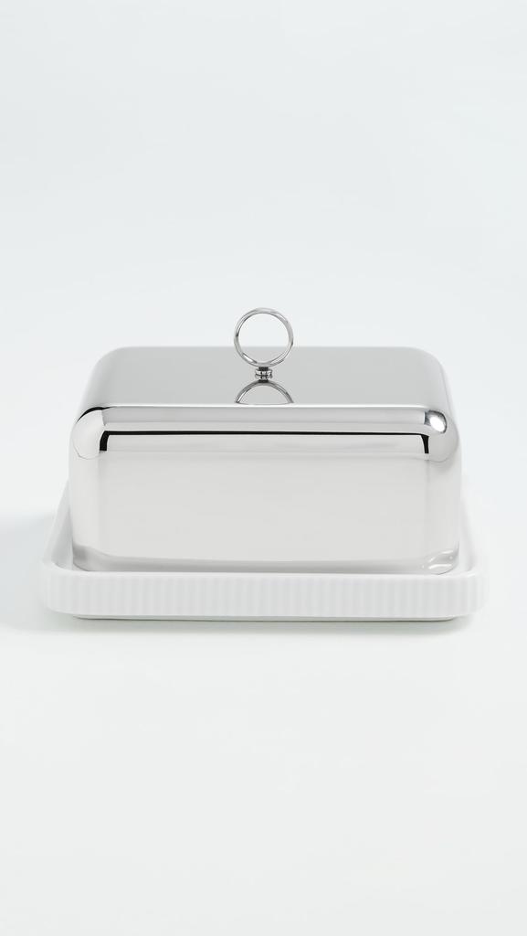 Georg Jensen BERNADOTTE Butter Dish, Butter Case, Butter Box, Silver, 15cm W x 11cm D x 9cm H, Product Number: 10019914