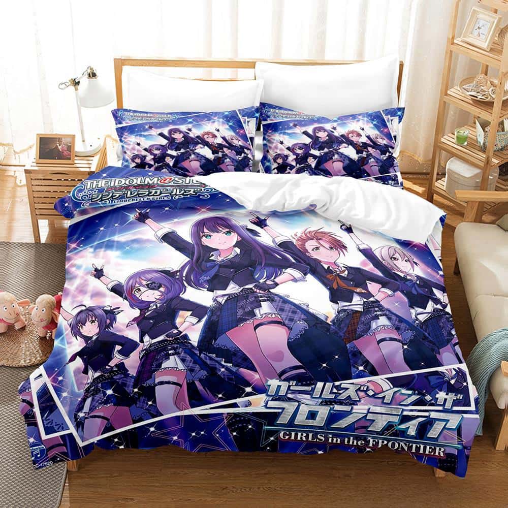 Fashion 3D Print Anime Kawaii Girls The Idolm@Ster Bedding Set Single Twin Full Queen King Size Bed Set Bedroom Duvet Cover Sets