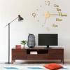 VidaXL 3D Wall Clock Modern Design Analog Clock Decorative Clock Living Room Interior Home Golden 325154