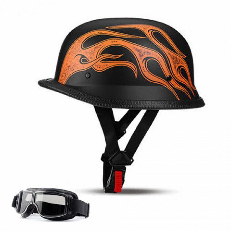 New Vintage Helmet Male and Female Couple Helmet German Locomotive Cruising Harley Half Helmet Personalized Bike Locomotive Hard Hat