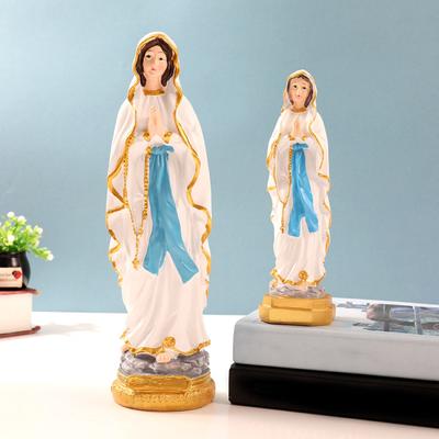Standing Virgin Mary Statue Blessed Our Lady of Grace Resin Figurine Sculpture Religious Prayer Room Decoration Ornament Christian Catholic
