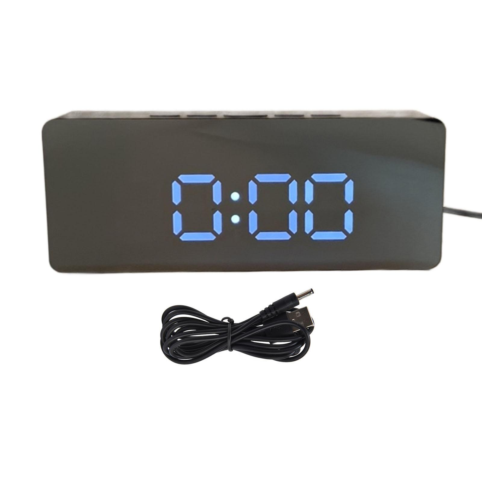 

LED Clock Multifunctional USB Powered 3 Lighting Modes Snooze Time Celsius Fahrenheit Display Digital Alarm Clock
