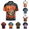 Men's Halloween Printed Short Sleeve T-Shirt for Casual Daily Wear