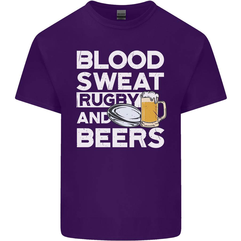 Blood Sweat Rugby and Beers Funny Unisexs Light Cotton TShirt