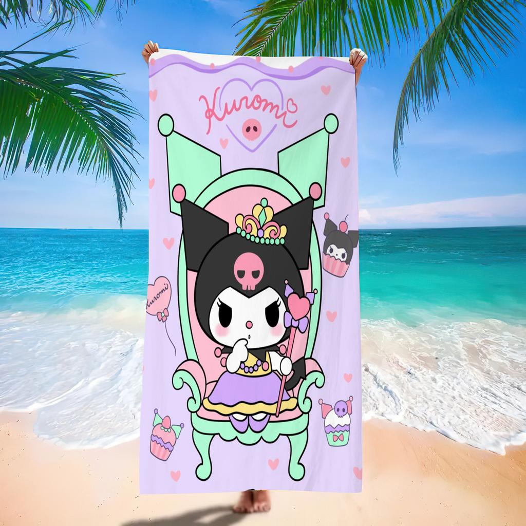 Popular Beach Towels Children'S Cartoon Quick-Drying Beach Towels Microfiber Digital Printing Bath Towels