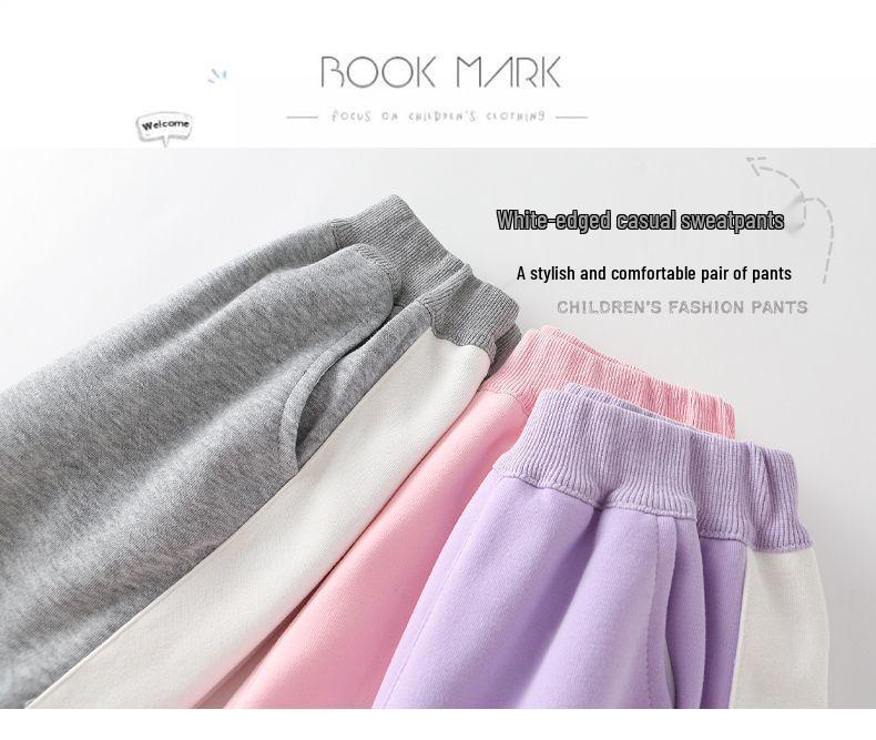 Kpop Monster Hunter Girl Group Autumn/Winter Korean Style Girls' Velvet Sweatpants for Kids - Trendy Fashion.