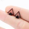 Módní Nerezové Oceli Geometrické Náušnice Černé Malé Hvězda Měsíc Kulaté Trojúhelníkové Náušnice pro Ženy Muže Hip Hop Ucho Zirkon 2022
