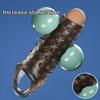 Long Time Spray Penis Erection Sex Toy Cock Sleeves Condom Reusable Silicone Penis Sleeve for Men