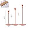 Candle Holder 1PCS Metal Electroplated Candle Holder Ornament Table Candlelight Dinner Model Room Wedding Props Home Decoration