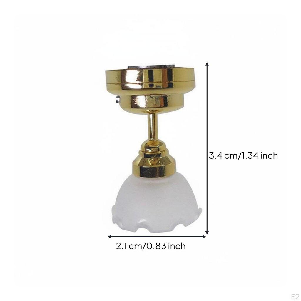 1:12 Scale Dollhouse Lamp With On/Off Switch 1/12 No Wiring Needed Miniature
