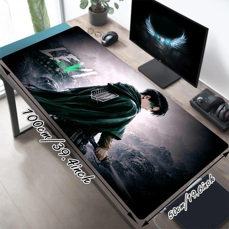 Attack Titan Xl Gaming Mouse Pad Nonslip Rubber Base Stitched Edge Waterproof Desk Mat For Pc Laptop Gamer Office Computer Accessories C929905