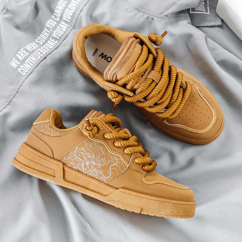 PU Leather Round Nose Boty For Man Casual Men's Summer Brand Sneakers Hand Made Shoes Men Sport Luxo Cute Super Cozy