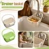 Expandable Hanging Colander with Foldable Design for Kitchen Sink Draining