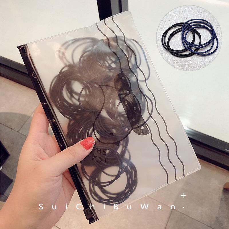 Korean Style Simple Elastic Hair Tie – Small, Thin High Elastic Band for Girls, Basic Hair Ring Headwear