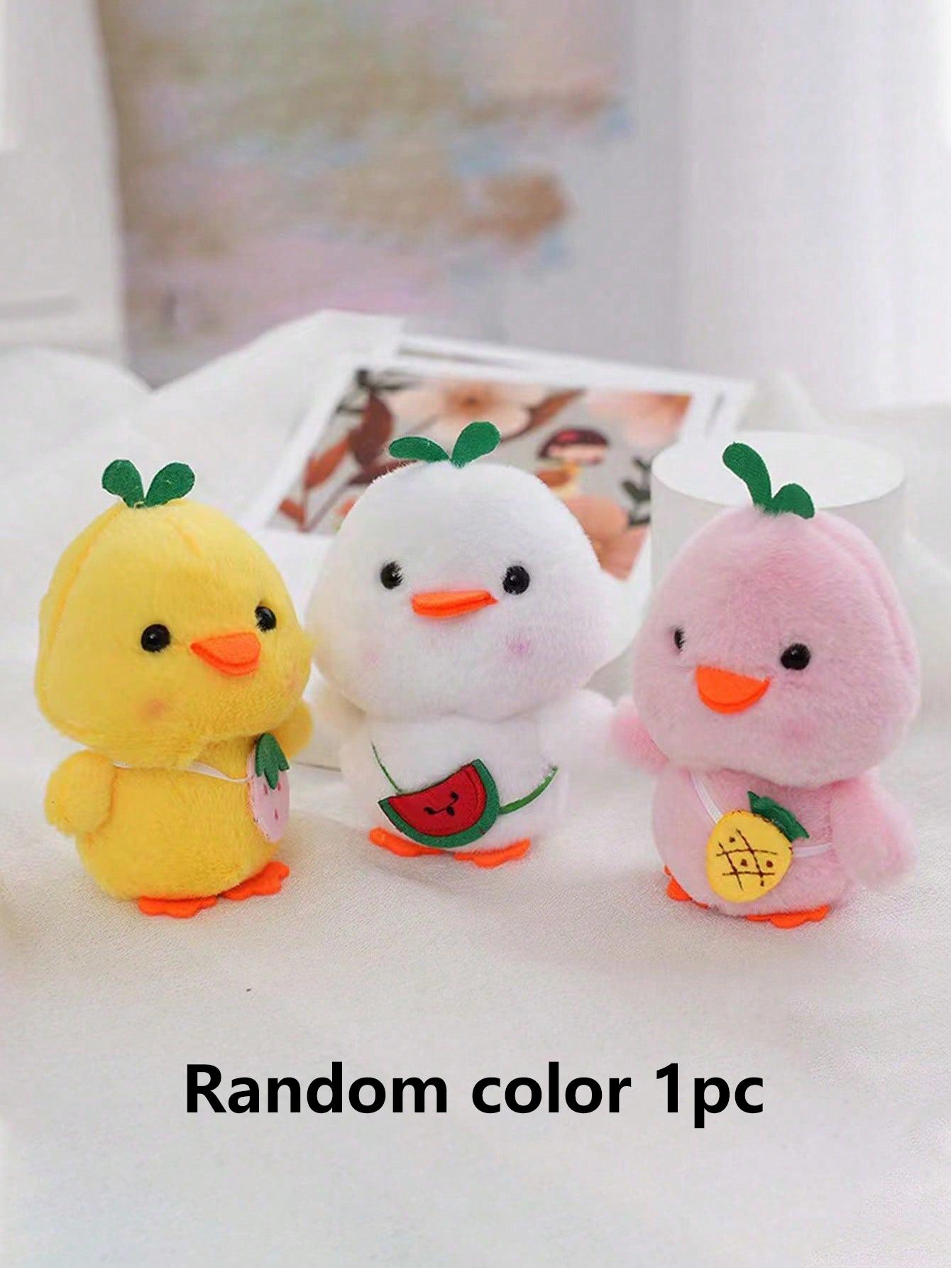 

1 Плюшевая игрушка для питомца в форме фруктовой утки - Прочная плюшевая игрушка для щенка, Подходит для ежедневных интерактивных игр с подбором для щенка белый