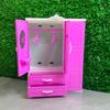 1Pcs Mini Simulation Plastic Wardrobe For Dolls House Decor Accessories Dollhouse Miniature Wardrobe Model