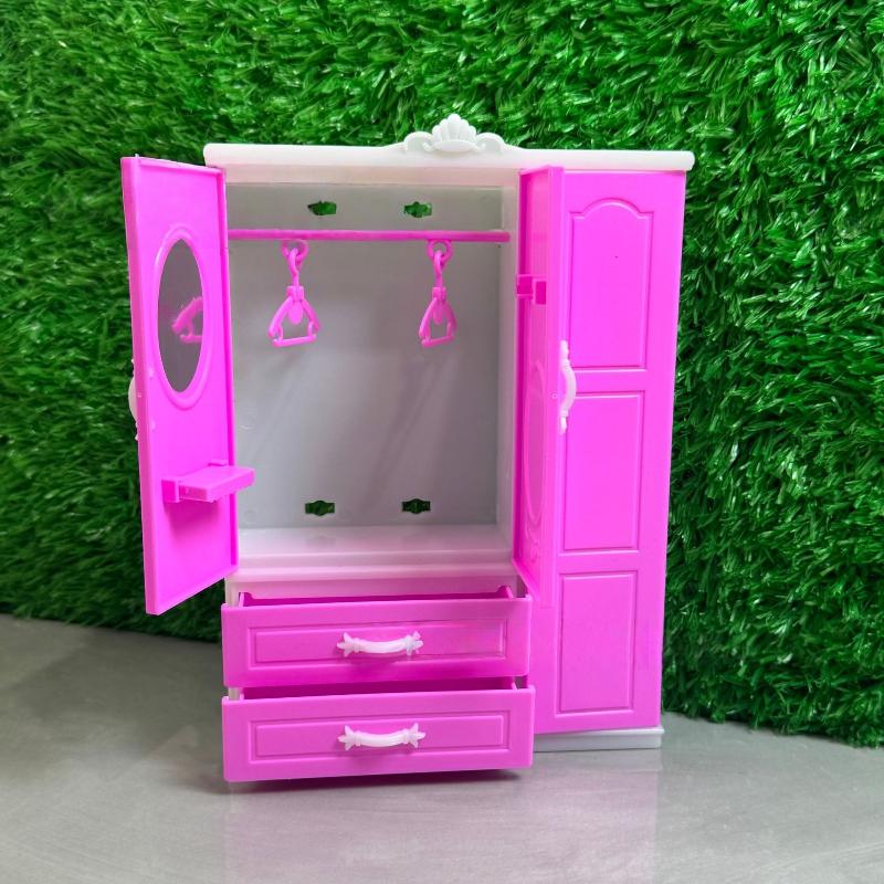 1Pcs Mini Simulation Plastic Wardrobe For Dolls House Decor Accessories Dollhouse Miniature Wardrobe Model