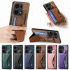 Kickstand Cards Solt Wallet Leather Case For Xiaomi Redmi Note 13 Pro 12 11 10 POCO X6 X5 13T 13C Stand Magnetic Retro Bag Cover