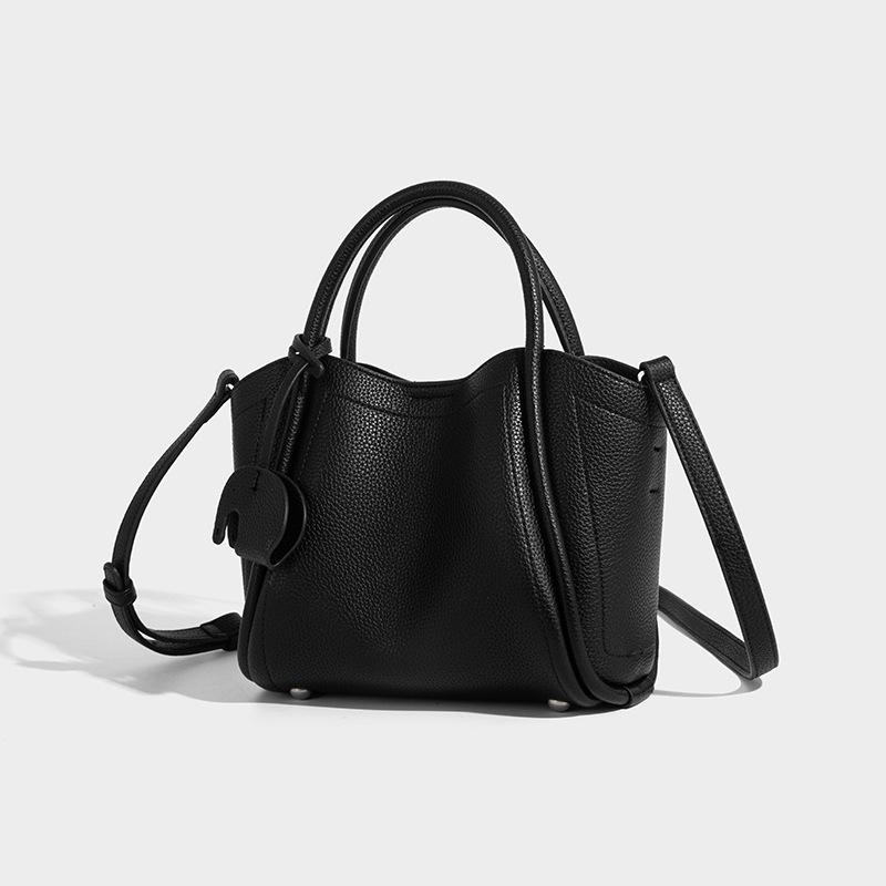 

Простая и модная ручная сумка через плечо, универсальная повседневная сумка-кроссбоди из мягкой кожи с надписью чёрный